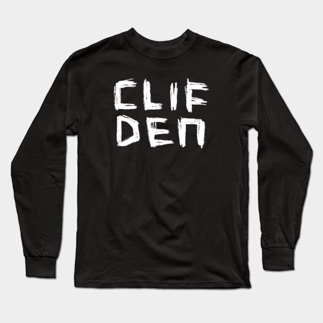 Clifden, Ireland Handlettering Long Sleeve T-Shirt by badlydrawnbabe